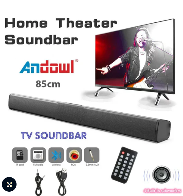 Boxă Wireless cu Sistem Surround, Conectivitate Bluetooth 5.0, Receptor FM și Opțiuni Diverse de Redare pentru Experiență Audio Premium, Andowl (Q-YX801) [2]