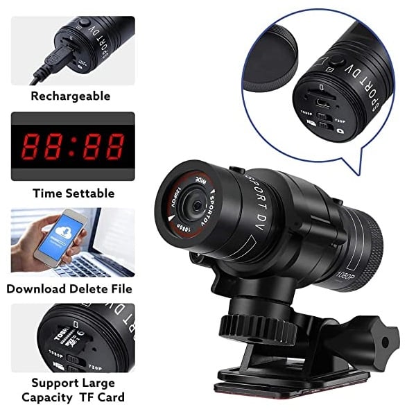 CAMERA VIDEO SPORT ANDOWL 30FPS REZISTENTA LA APA 1000MAH 1080P MINIF9 [2]