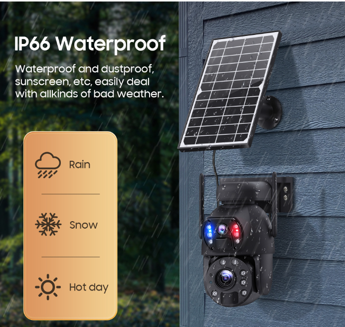 Cameră de Supraveghere Solară, 4K HD, WiFi cu Panou Solar, Andowl,  Model G99 (F599) [7]