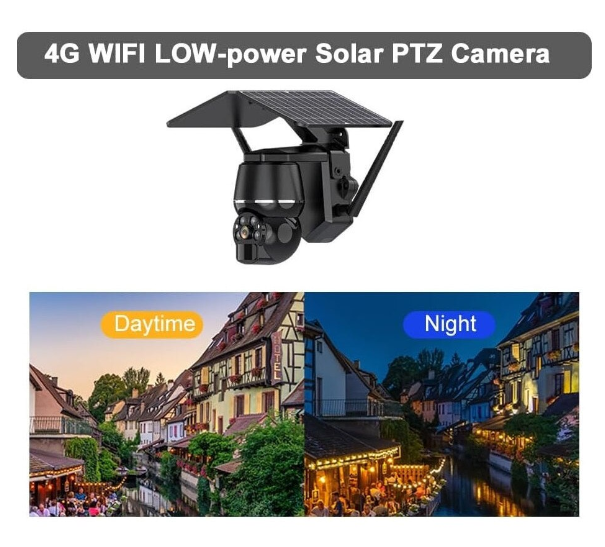 Cameră de Supraveghere Solară 4MP, Conectivitate 4G, WiFi, Senzor De Mișcare Și Panou Solar, Exterior, Infraroșu, Negru [4]