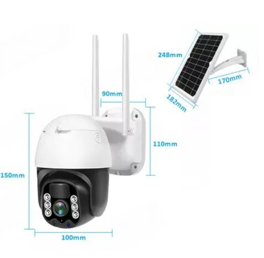 Camera de Supraveghere Wi-Fi cu Panou Solar, Full HD,  Acumulator 15600 mAh, de Exterior, Rezistenta la apa, Senzor Miscare, Andowl (Q-SX908) [9]