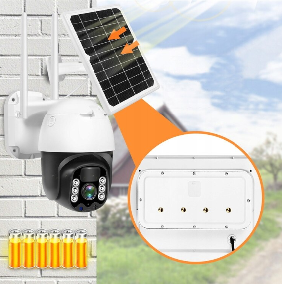 Camera de Supraveghere Wi-Fi cu Panou Solar, Full HD,  Acumulator 15600 mAh, de Exterior, Rezistenta la apa, Senzor Miscare, Andowl (Q-SX908) [3]