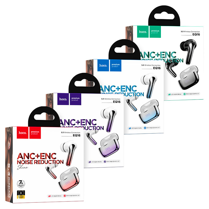 Casti Wireless, In Ear, Bluetooth 5.3, 320mAh, ANC+ENC, Hoco