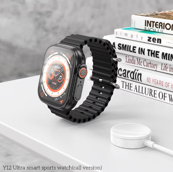 Ceas Inteligent Y12 Ultra, HOCO, Memorie 128MB, 280mAh, Bluetooth 5.0, Portocaliu, (Y12-ULTRA) [4]