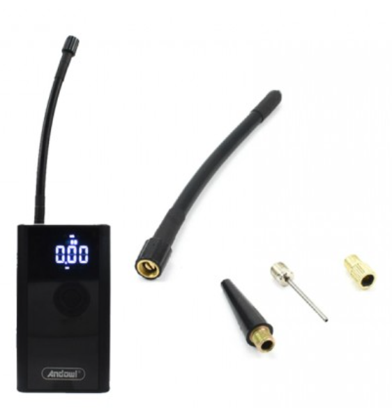 Compresor Auto 2 în 1, 150PSI, Powerbank 4000mAh, Ecran LCD, Lanternă LED 80LM, Cablu 12V, Andowl (Q-DQ555) [2]
