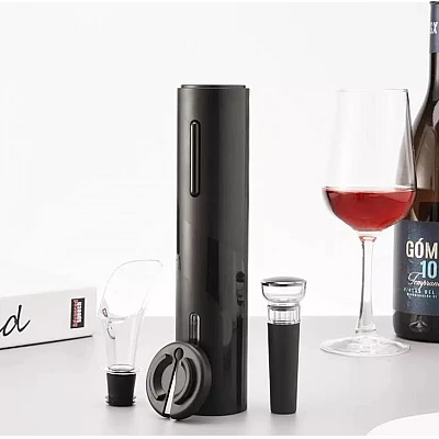 Deschizator electric de vin cu taietor de folie, gura de scurgere, sigiliu de sticla cu vid [5]