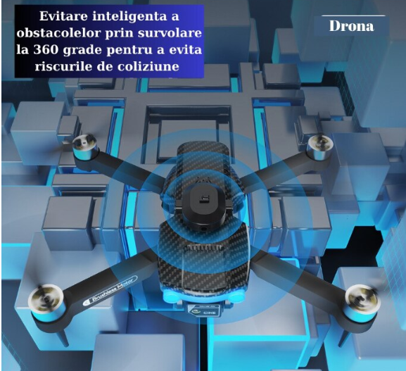 Drona profesionala GST08, Filmare 4K, HD, Evitare Inteligenta a Obstacolelor, Pliabila, Fotografiaza si Inregistreaza Pozitii Fixe si in Miscare, Andowl (GST08) [7]