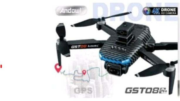 Drona profesionala GST08, Filmare 4K, HD, Evitare Inteligenta a Obstacolelor, Pliabila, Fotografiaza si Inregistreaza Pozitii Fixe si in Miscare, Andowl (GST08) [2]