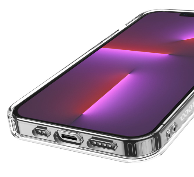 Husa iPhone 13, cu MagSafe, Airbags, Colturi AntiDrop, Magnet White/CLEAR, (HOC-13) [5]