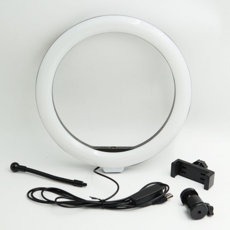 Lampa Circulara Andowl, Ring Light Q-JC100, Diametru 25cm, 2500-4500K, cu trepied si suport mobil [3]