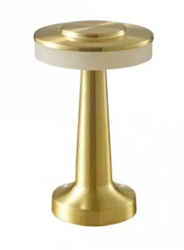 Lampă de Birou Metalică cu LED, Reîncărcabilă, Touch Control, 3 Nuanțe de Lumină, Aurie, Andowl (Q-TL145) [1]