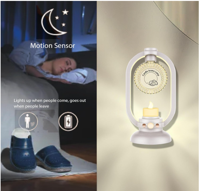 Lampă de Birou Portabilă cu Aromaterapie, Iluminarea Modernă și Relaxare cu Uleiuri Esențiale, Andowl (Q-LZ98) [2]