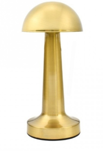 Lampă de Masă Portabilă, Tip Ciupercă, Aurie, 3W, Reglabilă prin Touch, 1800mAh, 3000K, Andowl (Q-TL142) [1]