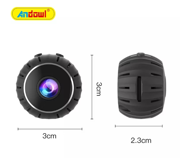Mini Camera de Supraveghere, WiFi, 1080p Full HD, Rotatie 360 Grade, Night Vision, Senzor de miscare, Andowl, Negru (Q-S710) [2]