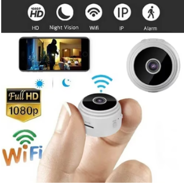 Mini Camera, Night Vision, Wifi, Full HD 1080p, Alb, (Q-HQ36) [5]