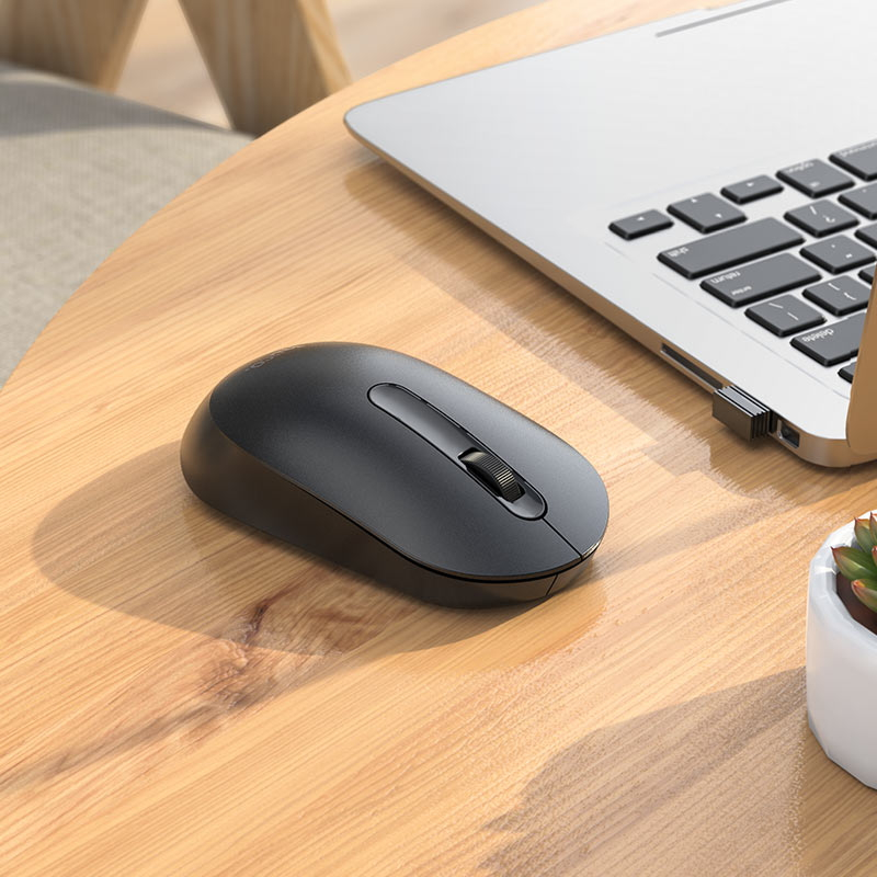 Mouse Fara Fir, Wireless Hoco GM14, Ultrausor, Conexiune 2.4Ghz, Optic, Silentios Negru [3]
