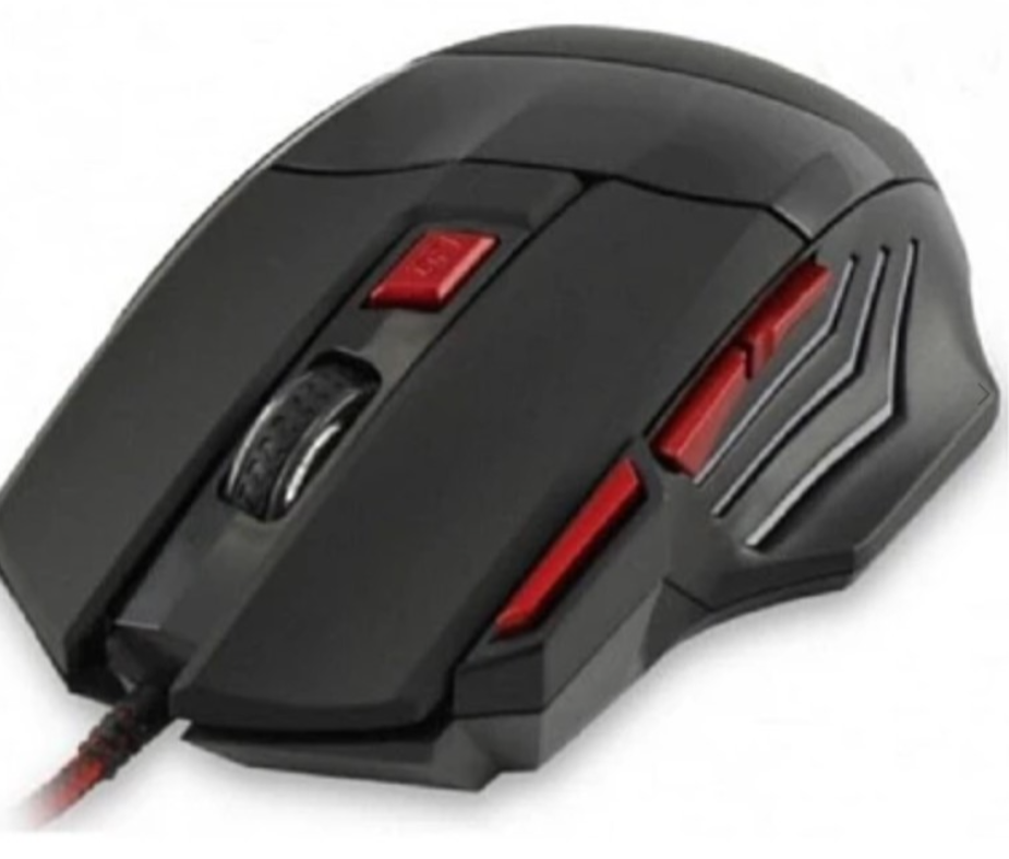 Mouse Gaming, Negru/Roșu, 2400 DPI, 6 Butoane, Cablu 1.5m, Andowl (Q-802) [1]