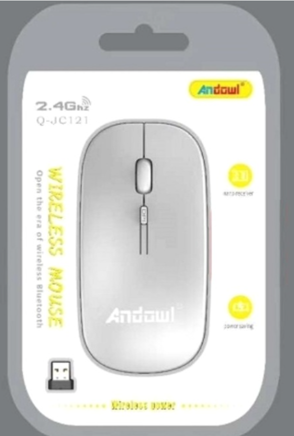 Mouse Wireless, 2.4GHz USB – Design Slim și Confortabil, Plug & Play, Andowl (Q-JC121) [3]