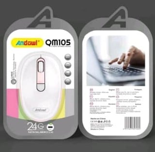 Mouse Wireless pentru Laptop, 2.4G, Ergonomic și Silențios, cu Baterie Reîncărcabilă, Andowl (QM105) [2]