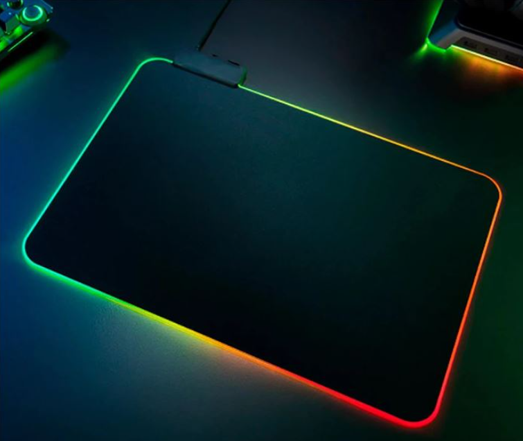 Mousepad RGB Iluminat pentru Gaming, Antiderapant, 250x300x4 mm, Control Tactil și Alimentare USB, Andowl (Q-R20) [2]