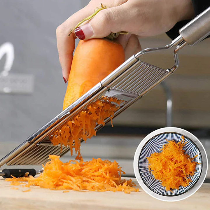 Răzătoare Manuală, cu 4 Lame, din Inox, pentru Tăiat Legume și Fructe, Aorlis (AO-78330) [9]