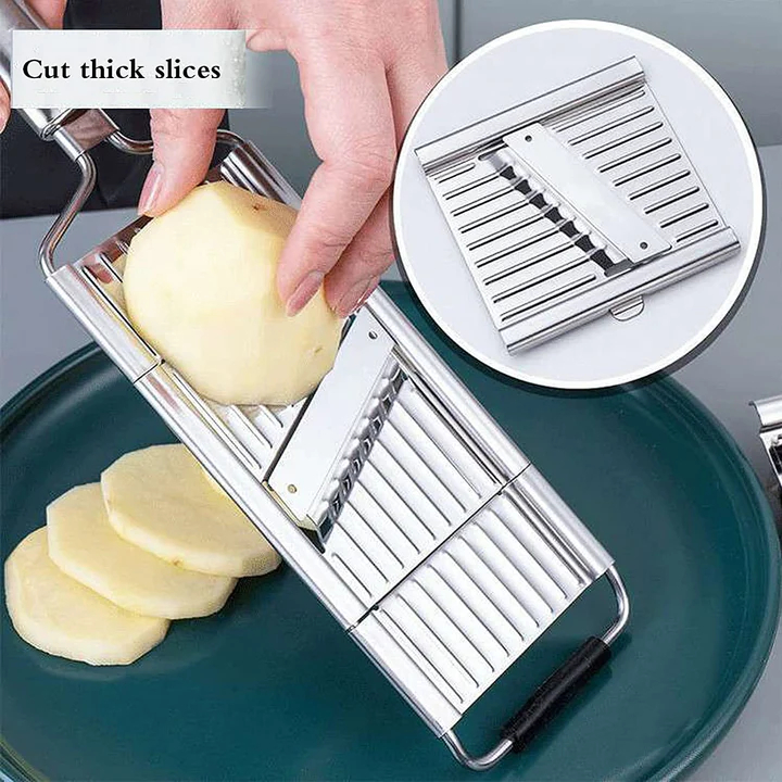 Răzătoare Manuală, cu 4 Lame, din Inox, pentru Tăiat Legume și Fructe, Aorlis (AO-78330) [2]