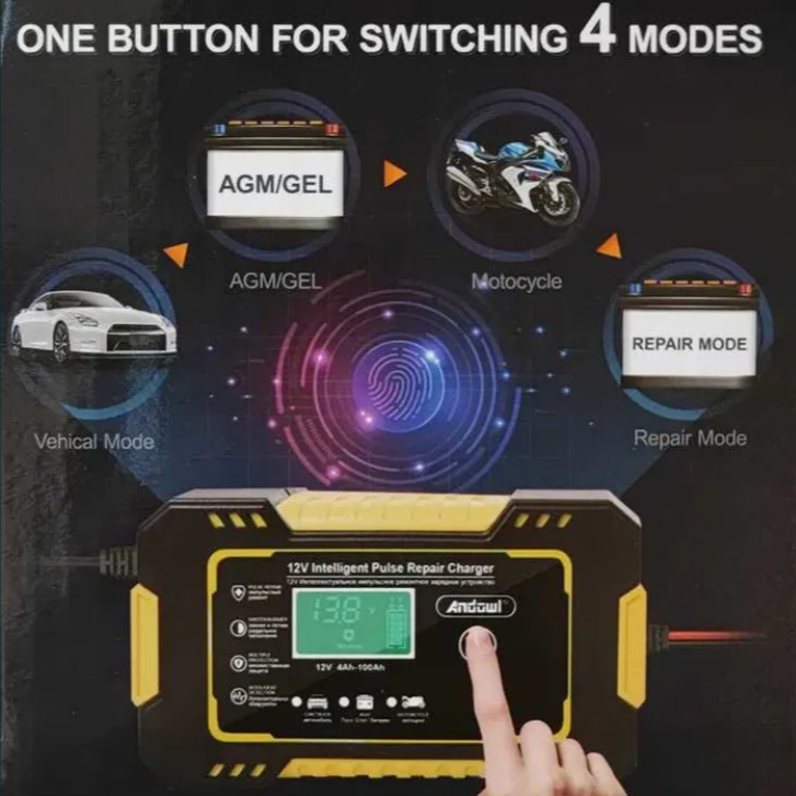 Redresor Automat pentru Baterii Auto 12V/5Amp, Inteligent, cu Funcție de Reparare și Siguranță, Andowl (Q-DP1520) [4]