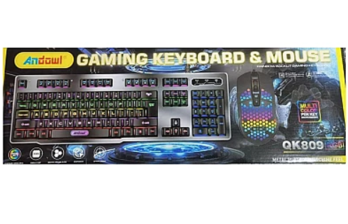 Set tastatura si mouse gaming Andowl QK809 USB iluminare RGB [3]