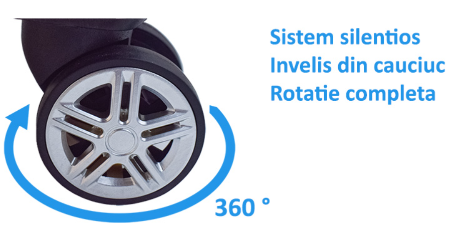 Set Trolere Voiaj, 4 Piese (35l, 43l, 70l, 105l), StowAway, 4 Roti Duble 360 Grade, Detasabile, PP, Inchidere Cifru, Negru, Gri, Naimeed D5967 [14]