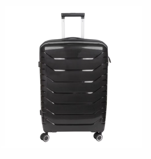 Set Trolere Voiaj, 4 Piese (35l, 43l, 70l, 105l), StowAway, 4 Roti Duble 360 Grade, Detasabile, PP, Inchidere Cifru, Negru, Gri, Naimeed D5967 [3]