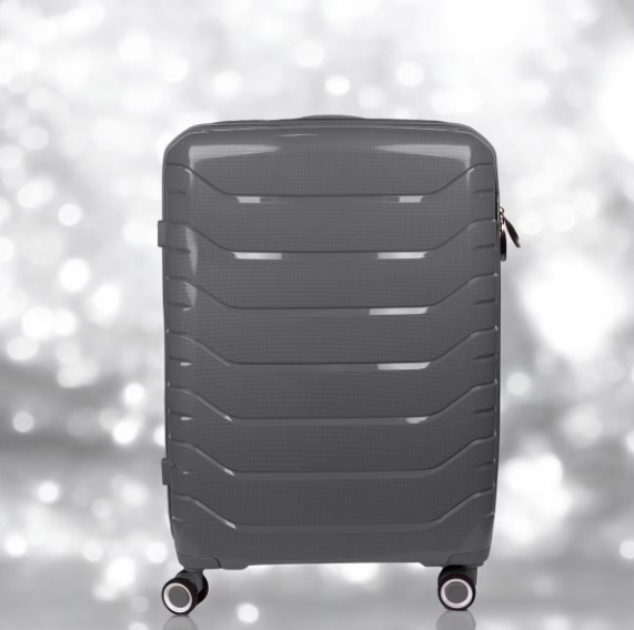 Set Trolere Voiaj, 4 Piese (35l, 43l, 70l, 105l), StowAway, 4 Roti Duble 360 Grade, Detasabile, PP, Inchidere Cifru, Negru, Gri, Naimeed D5967 [3]