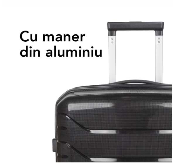 Set Trolere Voiaj, 4 Piese (35l, 43l, 70l, 105l), StowAway, 4 Roti Duble 360 Grade, Detasabile, PP, Inchidere Cifru, Negru, Gri, Naimeed D5967 [18]