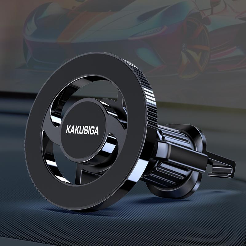 Suport auto Kaku KSC-1164, magnetic ventilatie, rotatie 360°, sistem PullClip, inel magnetic [8]