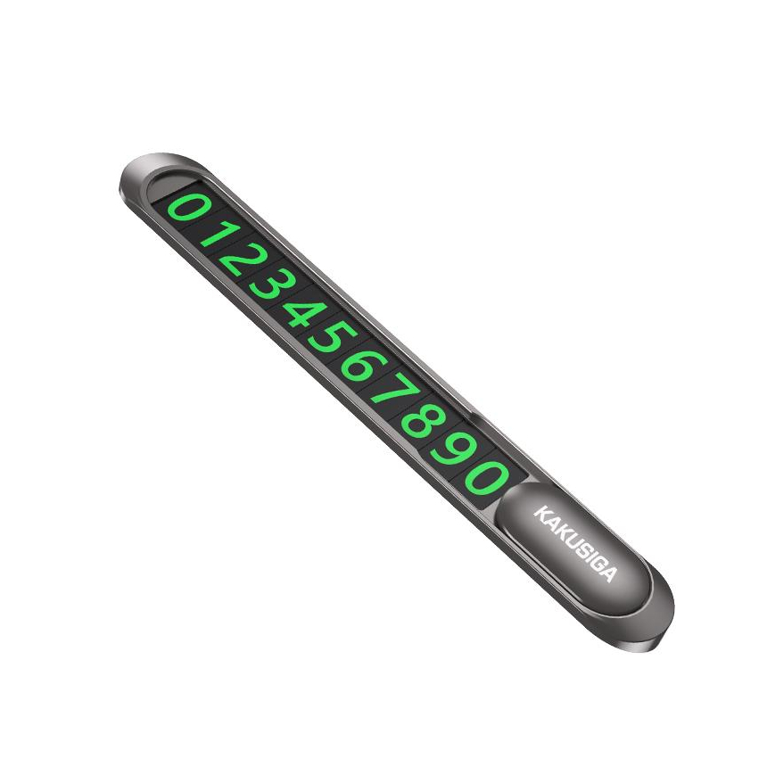 Suport Număr de telefon pentru masina, Cifre verzi vizibile, Metal, Kaku KSC-1487, parcare temporara [5]