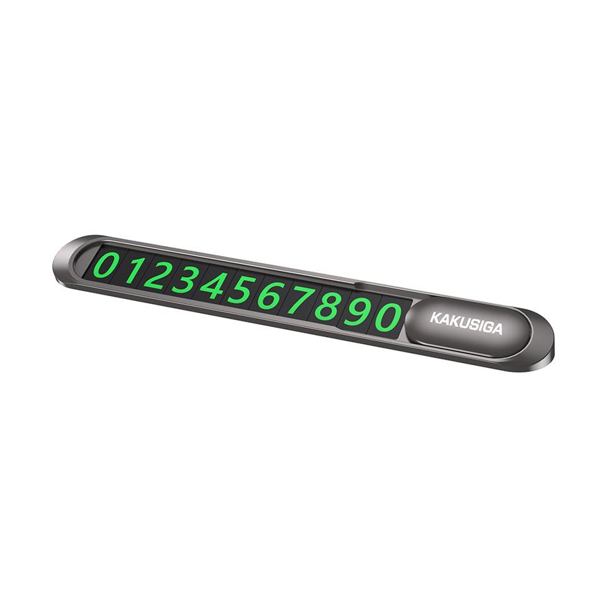 Suport Număr de telefon pentru masina, Cifre verzi vizibile, Metal, Kaku KSC-1487, parcare temporara [1]