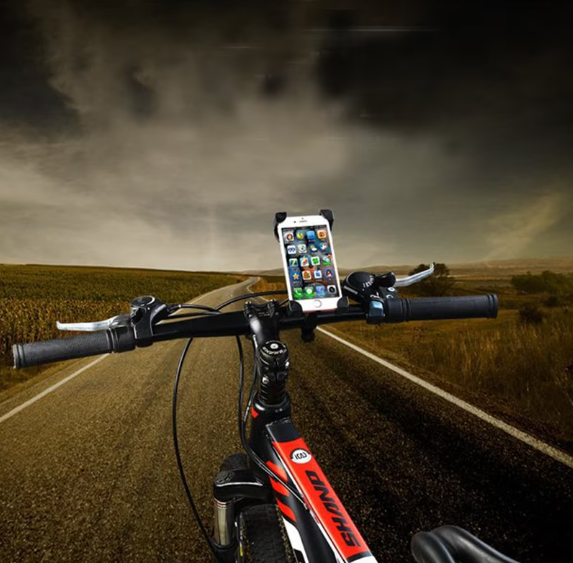 Suport Telefon Pentru Bicicleta/Motocicleta, Reglare La 360°, ABS, 4-6.5", KOUVOLSEN, Negru (ZM-014) [6]