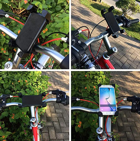 Suport Telefon Pentru Bicicleta/Motocicleta, Reglare La 360°, ABS, 4-6.5", KOUVOLSEN, Negru (ZM-014) [7]