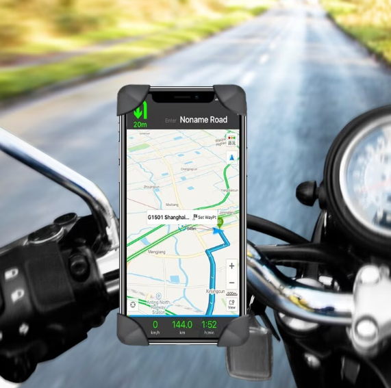 Suport Telefon Pentru Bicicleta/Motocicleta, Reglare La 360°, ABS, 4-6.5", KOUVOLSEN, Negru (ZM-014) [3]