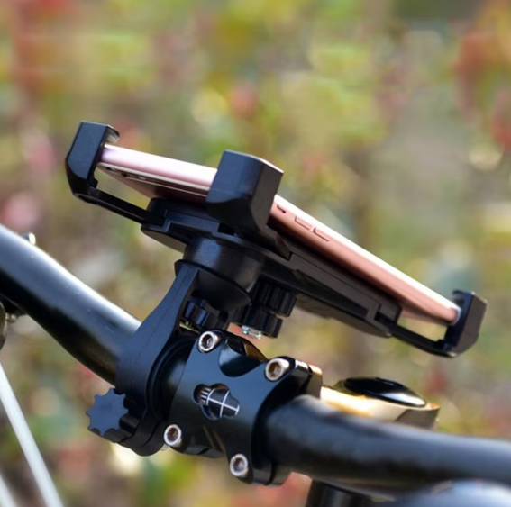 Suport Telefon Pentru Bicicleta/Motocicleta, Reglare La 360°, ABS, 4-6.5", KOUVOLSEN, Negru (ZM-014) [5]
