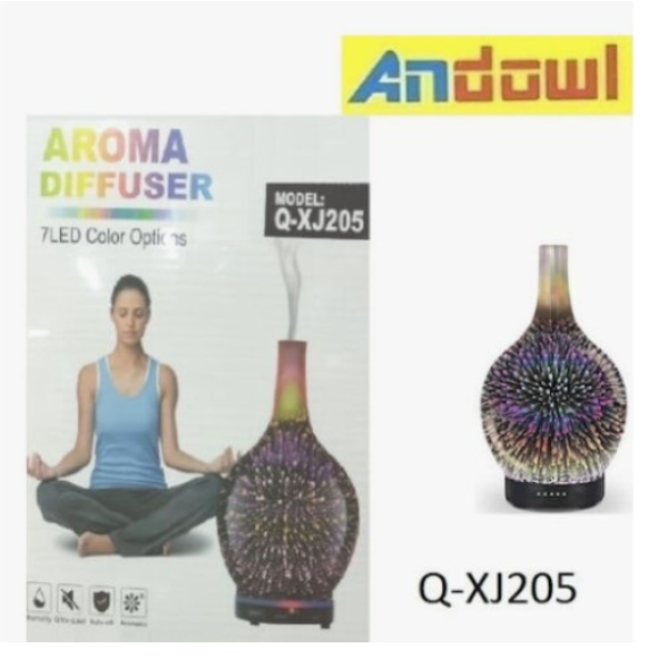 Umidificator si Difuzor de Aromaterapie, 120ml, cu Lumină RGB, Andowl (Q-XJ205) [5]