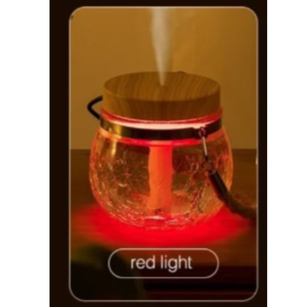 Umidificator USB din sticlă, Difuzor de Arome și Lumină Ambientală RGB, 400 ml, Design Modern și Compact [3]