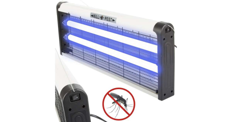 Articole antidaunatori gradina - Aparat cu LEDURI UV - Kill Pest Mosquito, anti tantari, muste, molii si alte insecte, 40 W, interior-exterior, argintiu