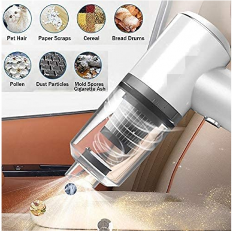 Aspirator Auto, Portabil, 2 în 1, cu Încărcare USB și LED Integrat, 120W, Aorlis, (AO-77920) [1]
