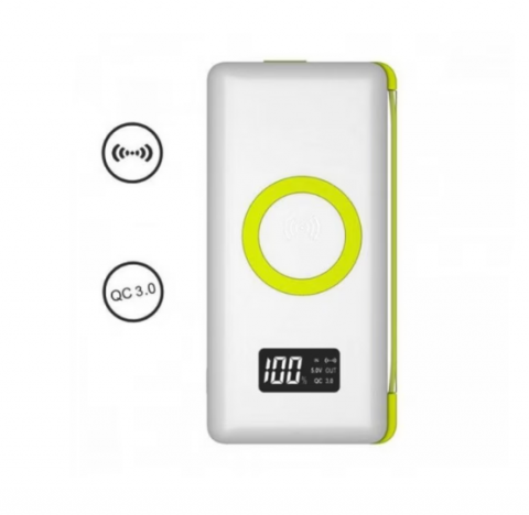 Baterie externă 15000 mAh, multifuncțională cu cabluri USB Type-C, Micro USB și adaptor Lightning, Andowl (Q-CD815) [2]