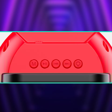 Boxă Wireless, Portabilă, 2x5W, Radio FM/USB/SD, Lumini LED, Baterie 1500mAh, Negru (KK-3204) [2]