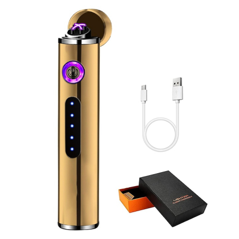 Dispozitive aprindere electrice - Bricheta electrica reincarcabila, cu cablu USB, fara gaz, dublu arc electric, antivant, incandescenta, usoara si portabila
