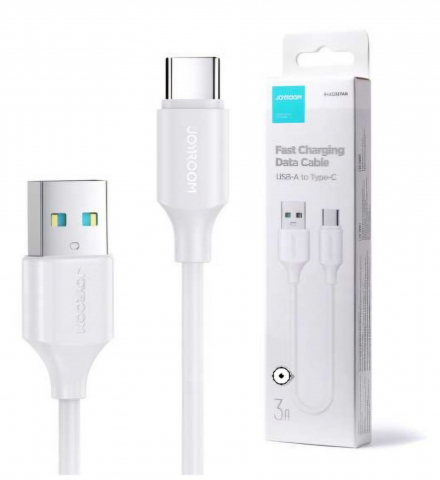 Incarcatoare telefoane - Cablu încărcare rapidă și transmitere de date, USB A to Lighting, 2,4A, 1m, JoyRoom, Alb
