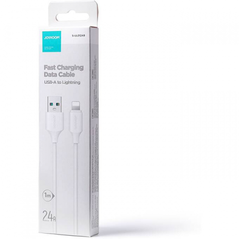 Cablu încărcare rapidă și transmitere de date, USB A to Lighting, 2,4A, 1m, JoyRoom, Alb [2]