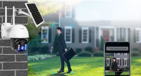 Camera de Supraveghere Wi-Fi cu Panou Solar, Full HD,  Acumulator 15600 mAh, de Exterior, Rezistenta la apa, Senzor Miscare, Andowl (Q-SX908) [6]