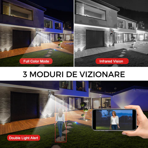 Camera de supraveghere WIFI 8K, zoom 8x, 2 lentile, Control din aplicatie, Urmarire automata, Rezistenta la apa IP66 G900 [10]